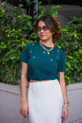 CAMISETA LARGA BORDADA CACTUS REF 013547