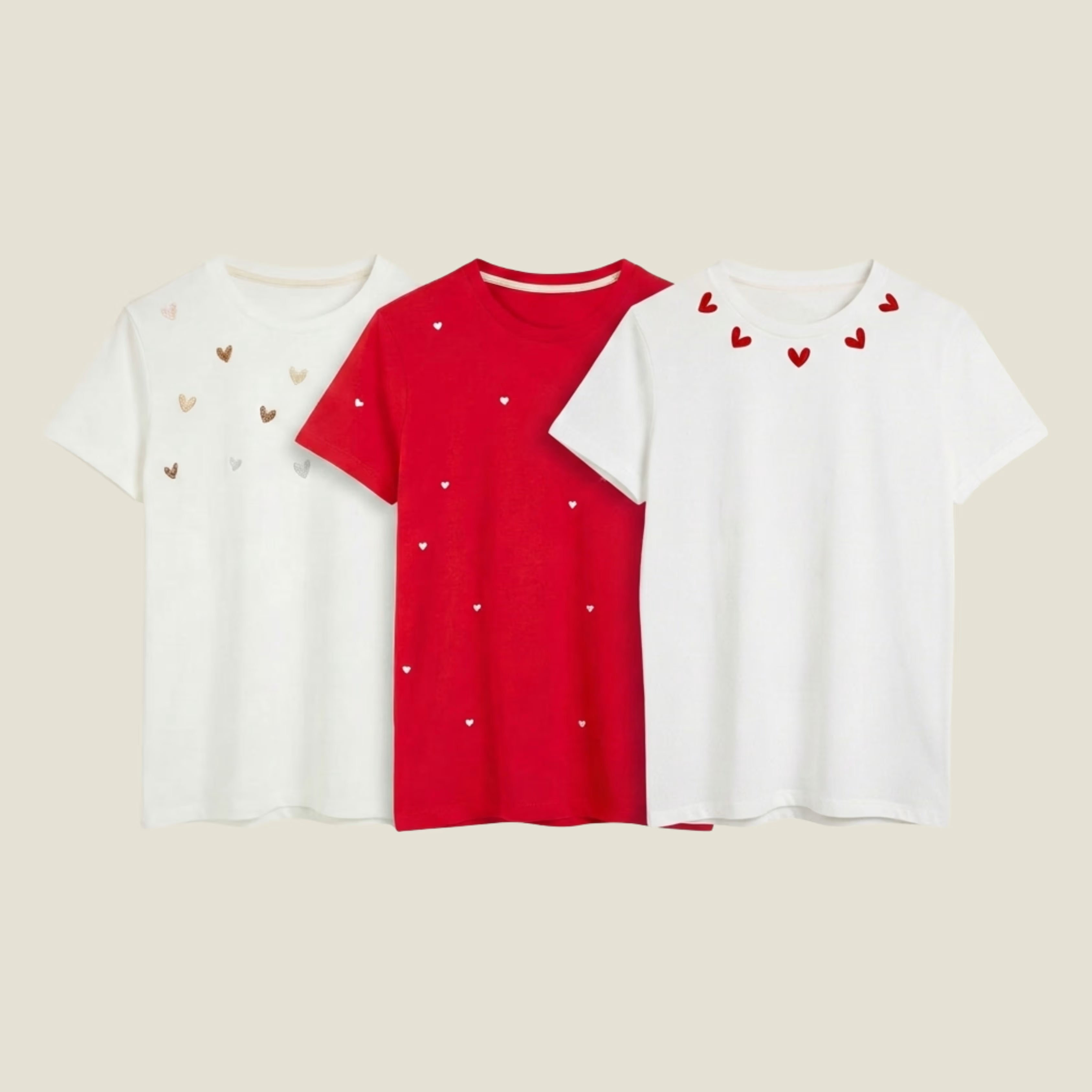 PACK DE 3 CAMISETAS BORDADAS PREMIUM
