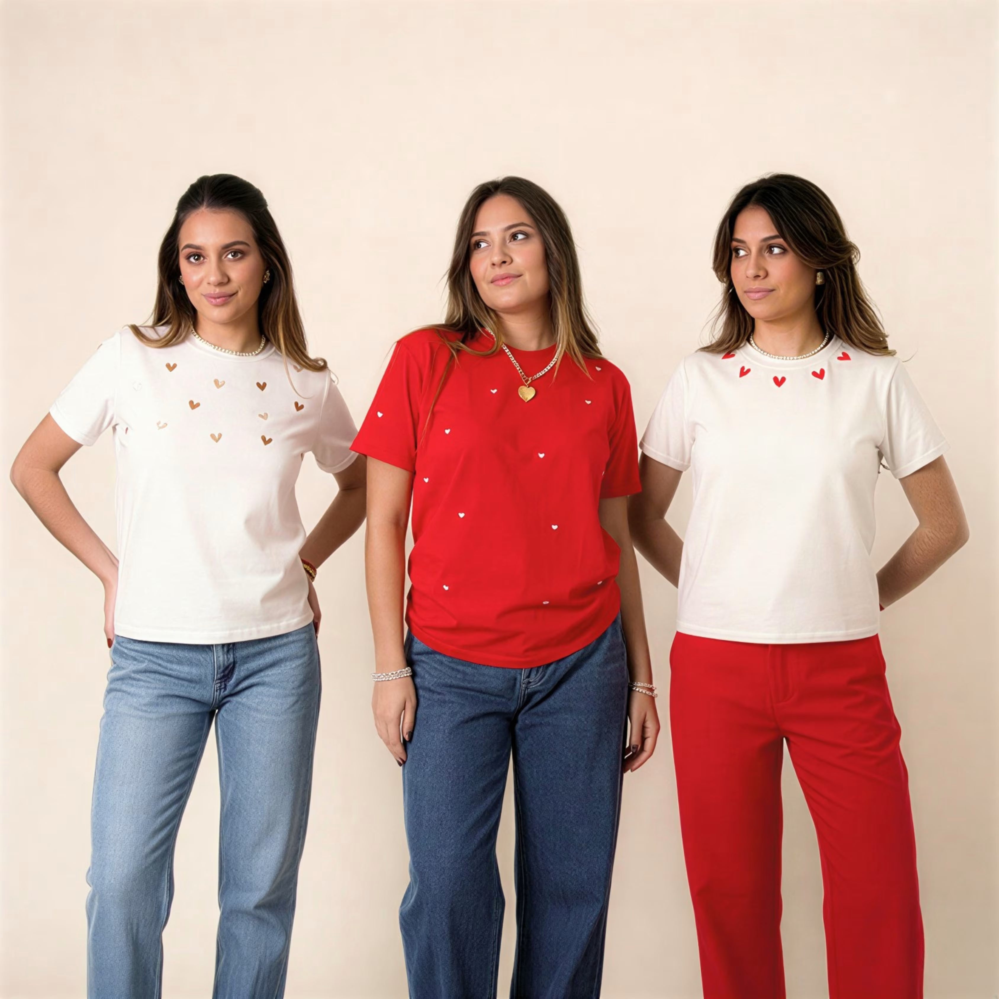 PACK DE 3 CAMISETAS BORDADAS PREMIUM