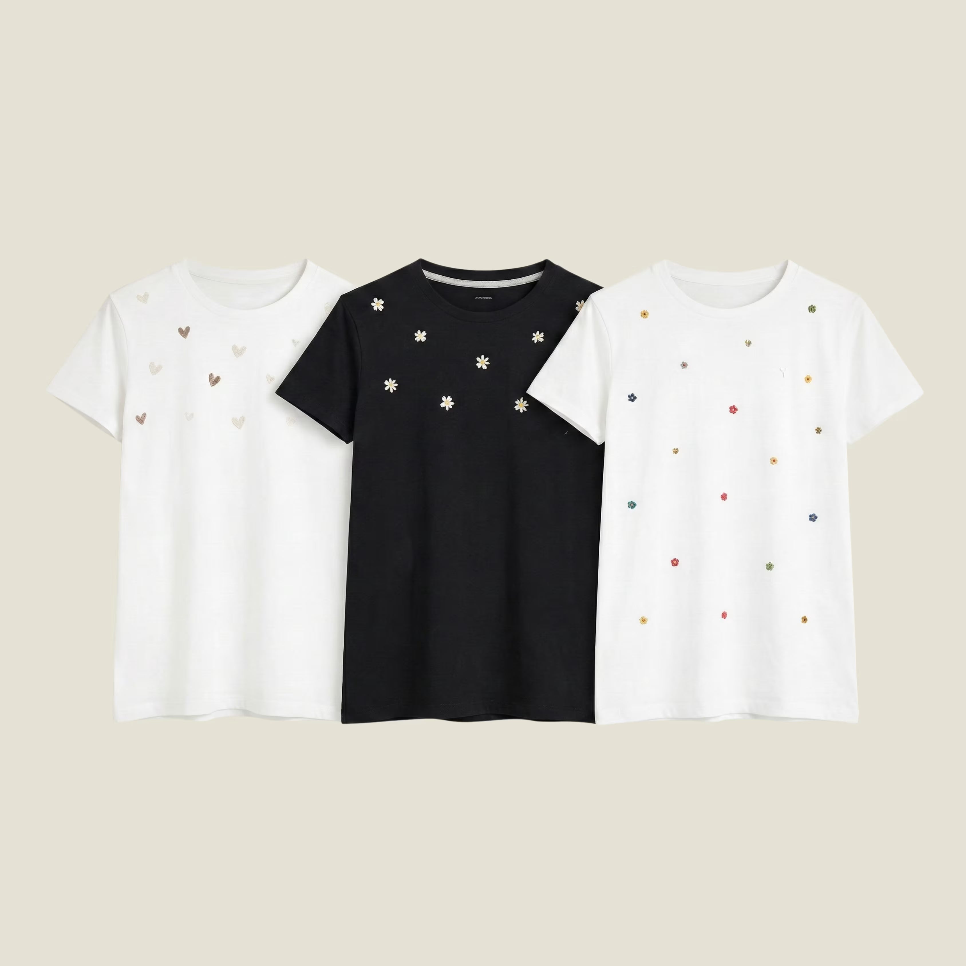 PACK DE 3 CAMISETAS BORDADAS PREMIUM